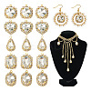 30Pcs 5 Styles Crystal Glass Rhinestone Pendants RB-TA0001-09-1