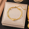 Stainless Steel Alloy Charm Anklets WG33B59-29-1