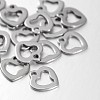 Tarnish Resistant 304 Stainless Steel Open Heart Charms STAS-N059-38-2