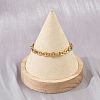304 Stainless Steel Link Chain Bracelets for Women LS-BJEW-Z143-25G-2
