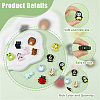 13Pcs 13 Style Ainmals Silicone Focal Beads SIL-DC0001-40-4