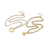 2Pcs 304 Stainless Steel Wing Heart Pendant Double Layer Necklaces for Women NJEW-U044-01G-3