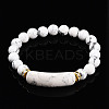 Natural Howlite Beads Stretch Bracelets BJEW-T022-04O-2