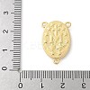 Brass Virgin Miraculous Medal Oval Chandelier Component Links KK-P294-03G-3