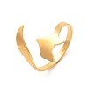 304 Stainless Steel Open Cuff Rings LS-RJEW-Q808-02F-G-1