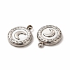 Natural White Shell Flat Round Charms STAS-A076-11P-3