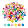 4 Colors Handmade Polymer Clay Beads Strands CLAY-FS0001-06-1