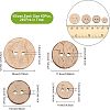 240Pcs 4 Styles 2-Hole Flat Round Coconut Buttons BUTT-CA0001-10-2
