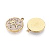 304 Stainless Steel and Enamel Pendants STAS-T068-79B-2