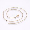 Vacuum Plating 304 Stainless Steel Cable Chains Necklaces X-MAK-L015-41G-2