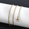 Ion Plating(IP) 304 Stainless Steel Round Snake Chain Necklace for Women NJEW-G097-01G-3