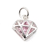 S925 Sterling Silver with Cubic Zirconia Charms STER-Q006-05B-S-1