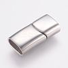 Tarnish Resistant 304 Stainless Steel Magnetic Clasps with Glue-in Ends STAS-G136-05P-1
