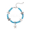 4Pcs Ocean Series Zinc Alloy Charm Bracelets BJEW-JB11899-3
