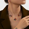 Flower Alloy & Acrylic Jewelry Set FS-WG36751-01-2