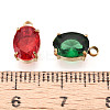 304 Stainless Steel and Cubic Zirconia Pendants STAS-T071-09M-G-3