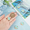 6Pcs Rack Plating Brass Micro Pave Cubic Zirconia Pendants KK-BBC0011-01-3