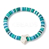 12Pcs 12 Colors Polymer Clay Heishi Sufer Stretch Necklaces Set BJEW-JB09910-3