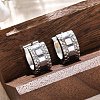 304 Stainless Steel Polishing effect Hoop Earrings EJEW-M001-16P-1