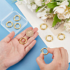 Rack Plating Brass Spring Gate Rings KK-UN0003-05A-3