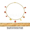 Star Flower Butterfly Ribbon Crown 304 Stainless Steel Cable Chain Necklaces NJEW-FS00010-2