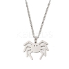 201 Stainless Steel Pendant Necklaces for Women NJEW-U018-01P-07-1