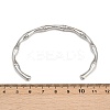 304 Stainless Steel Bamboo Joint Cuff Bangles for Women BJEW-G759-09P-3