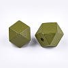 Painted Natural Wooden Beads WOOD-Q040-017A-05-2