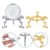 10Pcs 2 Colors Alloy Mineral Display Holder ODIS-AR0001-06-3