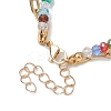 Electroplated Glass & Imitation Pearl Multi-strand Bracelets BJEW-JB10430-4