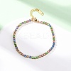 304 Stainless Steel Rhinestone Cup Chain Bracelets for Women BJEW-G753-01G-03-2