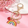 Teachers' Day Rainbow Alloy Enamel Keychains KEYC-TA00024-03-2