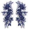 2Pcs Chemical Fiber Iron Acrylic Embroidery Lace Collar DIY-ME0001-89A-1
