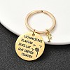 201 Stainless Steel & Brass Letter Keychain KEYC-YW00095-06-1
