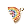Pride 304 Stainless Steel Enamel Pendants LS-STAS-B079-01G-06-2