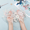 3D Flower Organgza Polyester Embroidery Ornament Accessories DIY-WH0297-20D-3