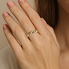 3Pcs 3 Colors Brass Micro Pave Cubic Zirconia Cuff Rings for Women RJEW-GO0001-28B-5