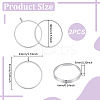 2Pcs 304 Stainless Stee Locket Pendants STAS-UN0064-12P-2