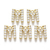 Brass Micro Pave Cubic Zirconia Charms KK-T060-05-M-G-NF-1