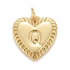 Rack Plating Real 18K Gold Plated Brass Pendants KK-E260-01G-Q-1