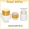 40Pcs Clear Glass Bottles Bead Containers CON-SC0001-15B-01-2