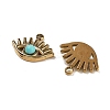 Synthetic Turquoise Eye Charms STAS-U014-06B-01-2