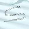 4MM 304 Stainless Steel Textured Paperclip Chain Bracelets for Man and Women SA-CBAB767-08P-2