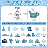44Pcs 22 Styles Winter Theme Alloy Enamel Pendants ENAM-CJ0006-42-8