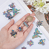 CHGCRAFT 14Pcs 7 Style Plated Alloy Pendants FIND-CA0005-70-3