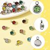 20Pcs 10 Colors 201 Stainless Steel Rhinestone Charms STAS-FS0002-05-2