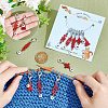 Baking Painted Alloy Pendant Locking Stitch Markers HJEW-AB00118-3