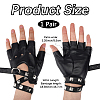 PU Leather Biker Punk Gloves with Belt AJEW-WH20816-051P-2