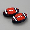 Rugby Food Grade Eco-Friendly Silicone Focal Beads LS-SIL-WH0013-52B-2