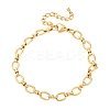 304 Stainless Steel Oval Link Chain Anklets AJEW-A057-06G-4